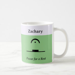 Taza De Café Pausa Personalizada Descanso Divertido Humor Music