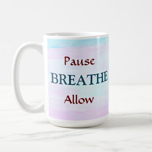 Taza De Café Pausa, RESPIRACIÓN, Permitir (Izquierda)