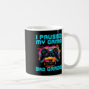 Taza De Café Pausé mi juego Estudiante de 3er grado jugador de
