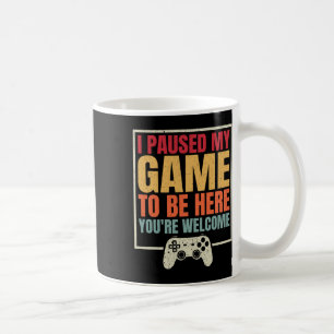 Taza De Café Pausé mi juego para estar aquí, de nada Retro G
