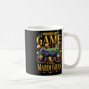 Taza De Café Pausé mi juego para Mardi Gras Hombres jugadores d