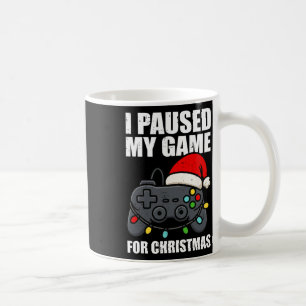 Taza De Café Pausé Mi Juego Para Navidad Jugador Hombres Niños