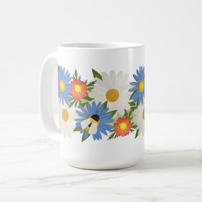 Taza De Café Pause Tiles 15oz Bee Mug – Left-Hand Edition (Anverso izquierdo)