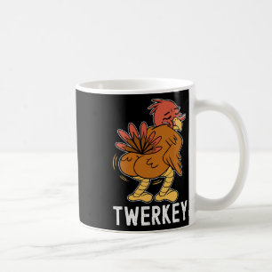 Taza De Café Pavo de Acción de Gracias Bailando Pavo Divertido