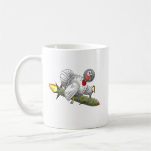 Taza De Café Pavo de Cohete de Acción de Gracias