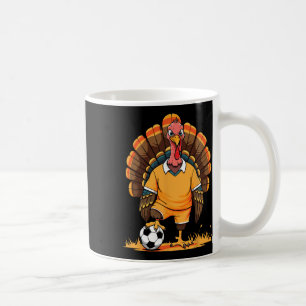 Taza De Café Pavo de fútbol peregrino de acción de gracias cala