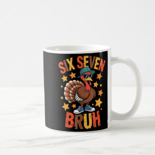 Taza De Café Pavo divertido de Acción de Gracias 67 Bruh Otoño