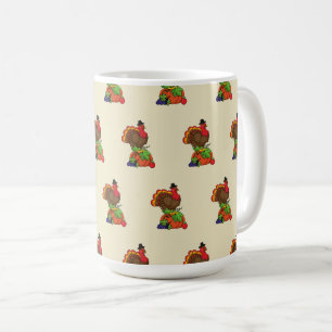 Taza De Café Pavo Lindo con Acción de Gracias de Cosecha