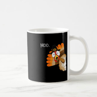 Taza De Café Pavo Moo Divertido Día de Acción de Gracias Otoño 