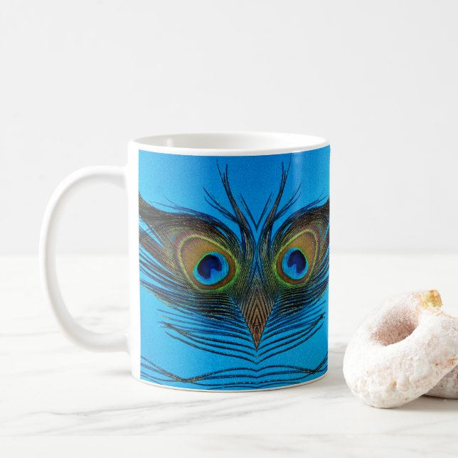 Taza De Café Pavo real (Con donut)