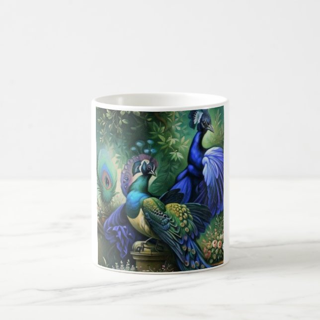 Taza de café Pavo Real (Centro)