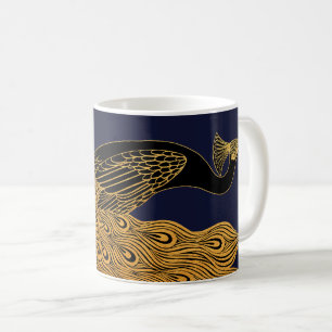 Taza De Café Pavo real Art Nouveau de Will Bradley