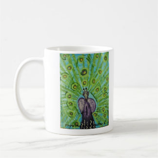 Taza De Café Pavo real púrpura por el brezo S.