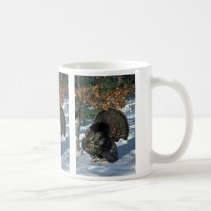 Taza De Café Pavo salvaje del este, gobbler enorme en puntal