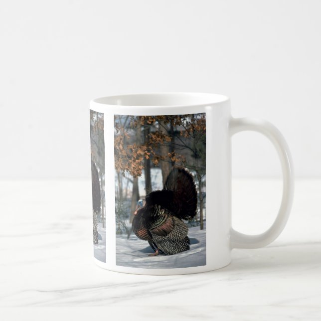 Taza De Café Pavo salvaje del este, gobbler grande que apuntala (Derecha)