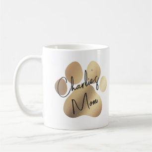 Taza De Café Paw Dog Mom Personalizado Mug