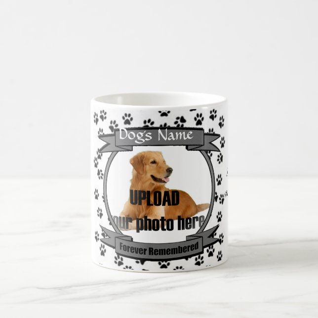 Taza De Café Paw Imprime Perro Memorial Keepsake (Centro)