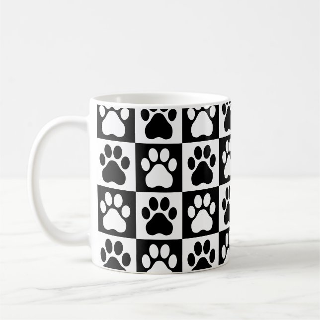 Taza De Café Paw mascota - Patrón sin soldadura a prueba de coc (Izquierda)