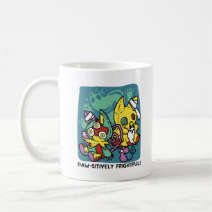 Taza De Café Paw-sitivamente Espantoso Gatos Monstruosos de H