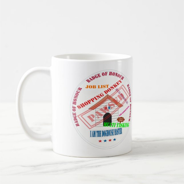 Taza De Café Pawed Doghouse Master Design Classic Mug (Izquierda)