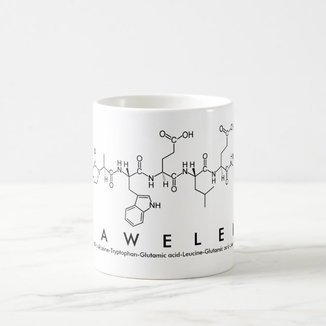 Taza De Café Pawelek peptide nombre mug (Centro)