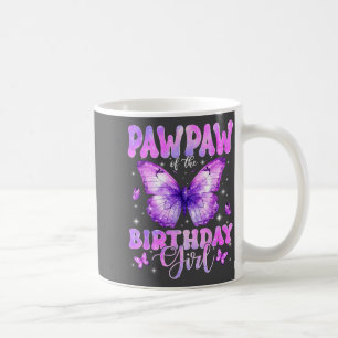 Taza De Café Pawpaw de la mariposa de la cumpleañera divertida