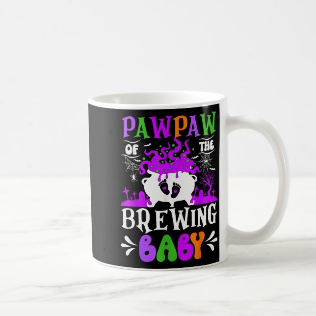 Taza De Café Pawpaw Of The Brewing Baby Grandpa To Be Halloween (Derecha)