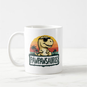 Taza De Café Pawpawsaurus Dinosaur Abuelo Saurus Día del Padre