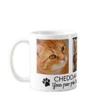 Pawprints Cat Memorial Photo Coffee Mug