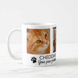 Taza De Café Pawprints Cat Memorial Photo Coffee Mug