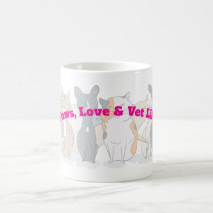 Taza De Café Paws, amor y vida de veterinaria