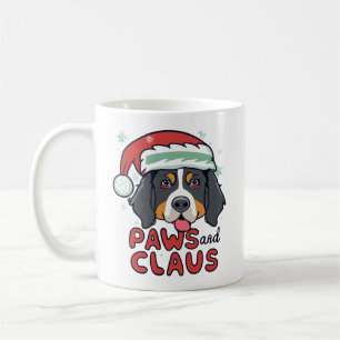 Taza De Café Paws and Claus - Navidades Perro Bernés