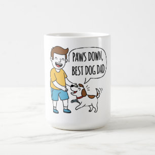 Taza De Café Paws down, el Día del Padre del Mejor Perro
