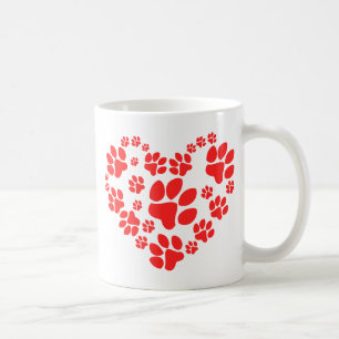 Taza De Café Paws Heart
