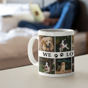Taza De Café Paws que te queremos, papá Collage de fotos