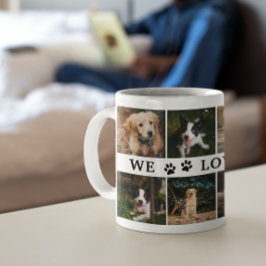Taza De Café Paws We Love You Dad Collage de fotos
