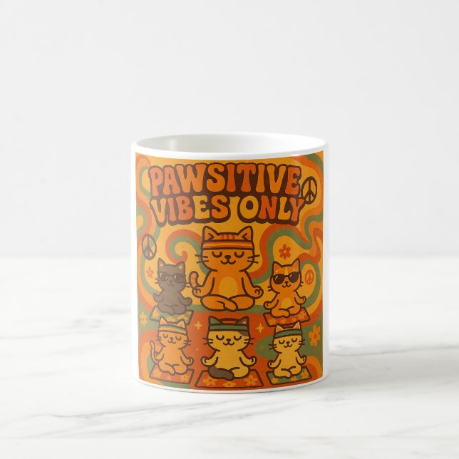 Taza De Café Pawsitive Vibes Only (Centro)