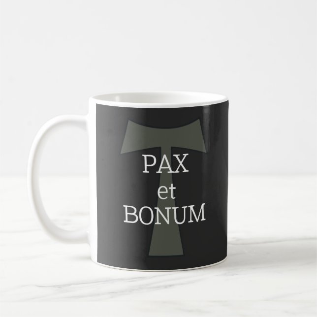 Taza De Café Pax et Bonum (Paz y Bien)   (Izquierda)