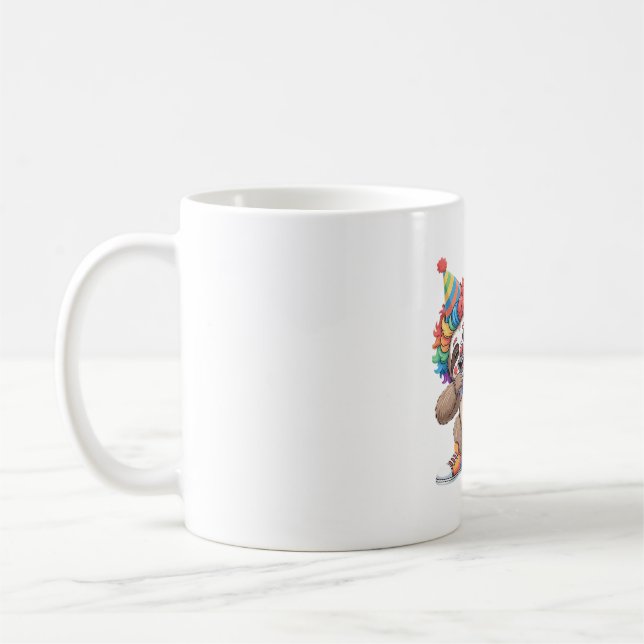 Taza De Café Payaso bailarín Dabbing Spooky Halloween esloth Ov (Izquierda)