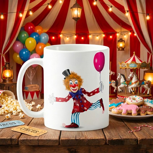 Taza De Café Payaso con un globo (Subido por el creador)
