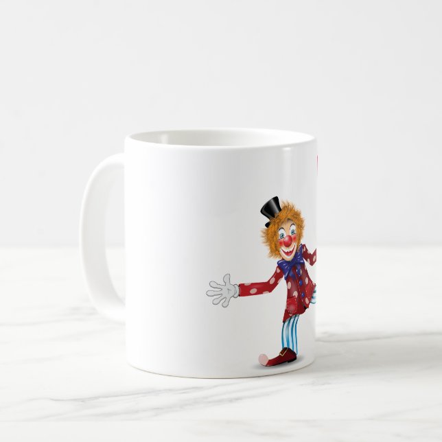 Taza De Café Payaso con un globo (Anverso izquierdo)