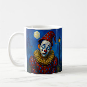 Taza De Café Payaso iluminado por la luna