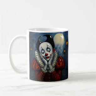 Taza De Café Payaso iluminado por la luna