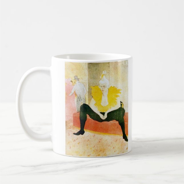 Taza De Café Payaso que se sienta por Toulouse-Lautrec (Izquierda)