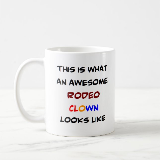 Taza De Café payaso rodeo, impresionante (Izquierda)