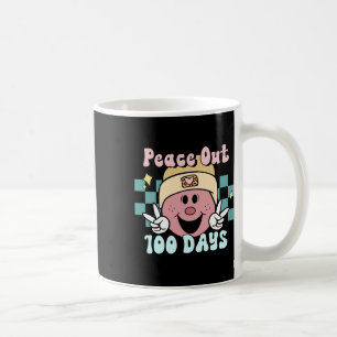 Taza De Café Paz 100 Días De Sonrisa Escolar Face Retro Groo