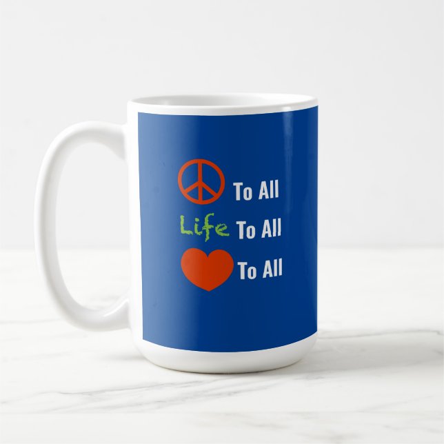 Taza De Café "Paz a Todos" (Izquierda)