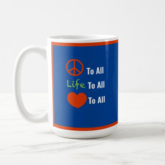 Taza De Café "Paz a Todos" (Izquierda)