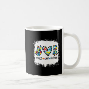 Taza De Café Paz Amar El Autismo En Abril Usamos Azul Para El A
