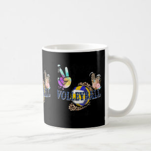 Taza De Café Paz Amar el voleibol Momma Vida Mamá Abuela Leopa